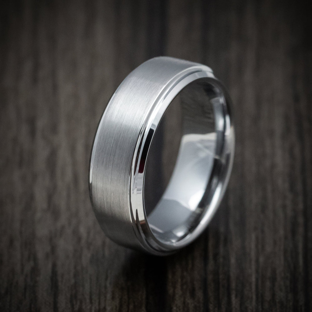 Monarch XVI - Tungsten Men's Wedding Ring with Satin Finish Band - view 4 - Nura Lab