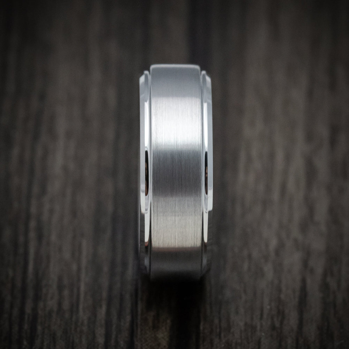 Monarch XVI - Tungsten Men's Wedding Ring with Satin Finish Band - view 3 - Nura Lab