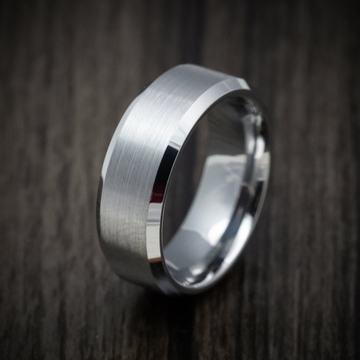 Horizon XVI - Tungsten Men's Wedding Ring with Satin Finish Band - view 4 - Nura Lab