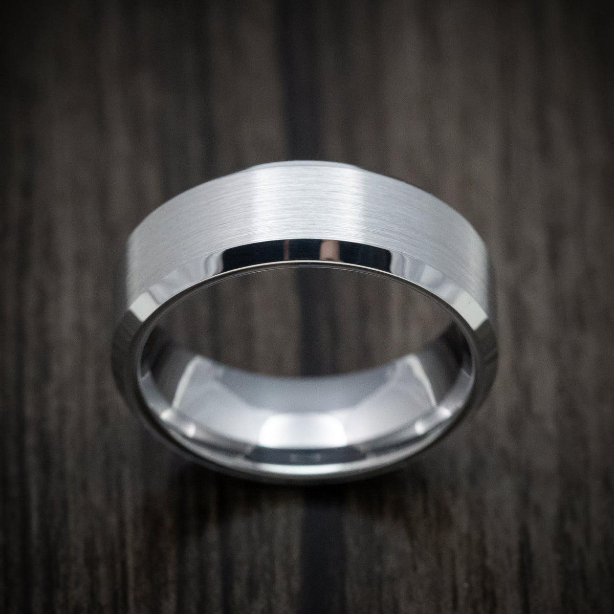 Horizon XVI - Tungsten Men's Wedding Ring with Satin Finish Band - view 2 - Nura Lab