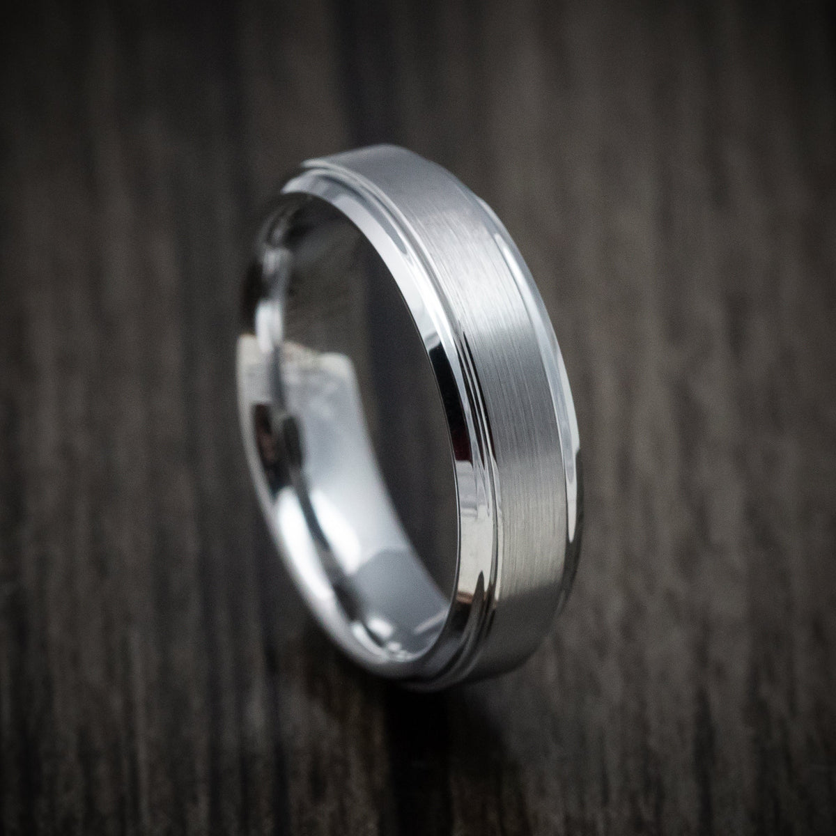 Pioneer XVI - Tungsten Men's Wedding Ring with Satin Finish Band - Nura Lab