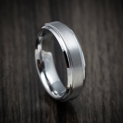Pioneer XVI - Tungsten Men's Wedding Ring with Satin Finish Band - Nura Lab