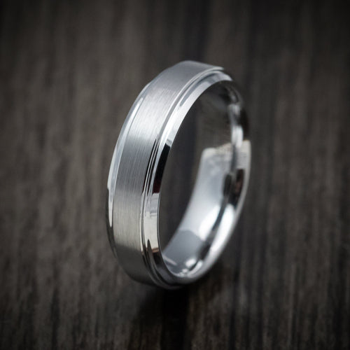 Pioneer XVI - Tungsten Men's Wedding Ring with Satin Finish Band - view 4 - Nura Lab