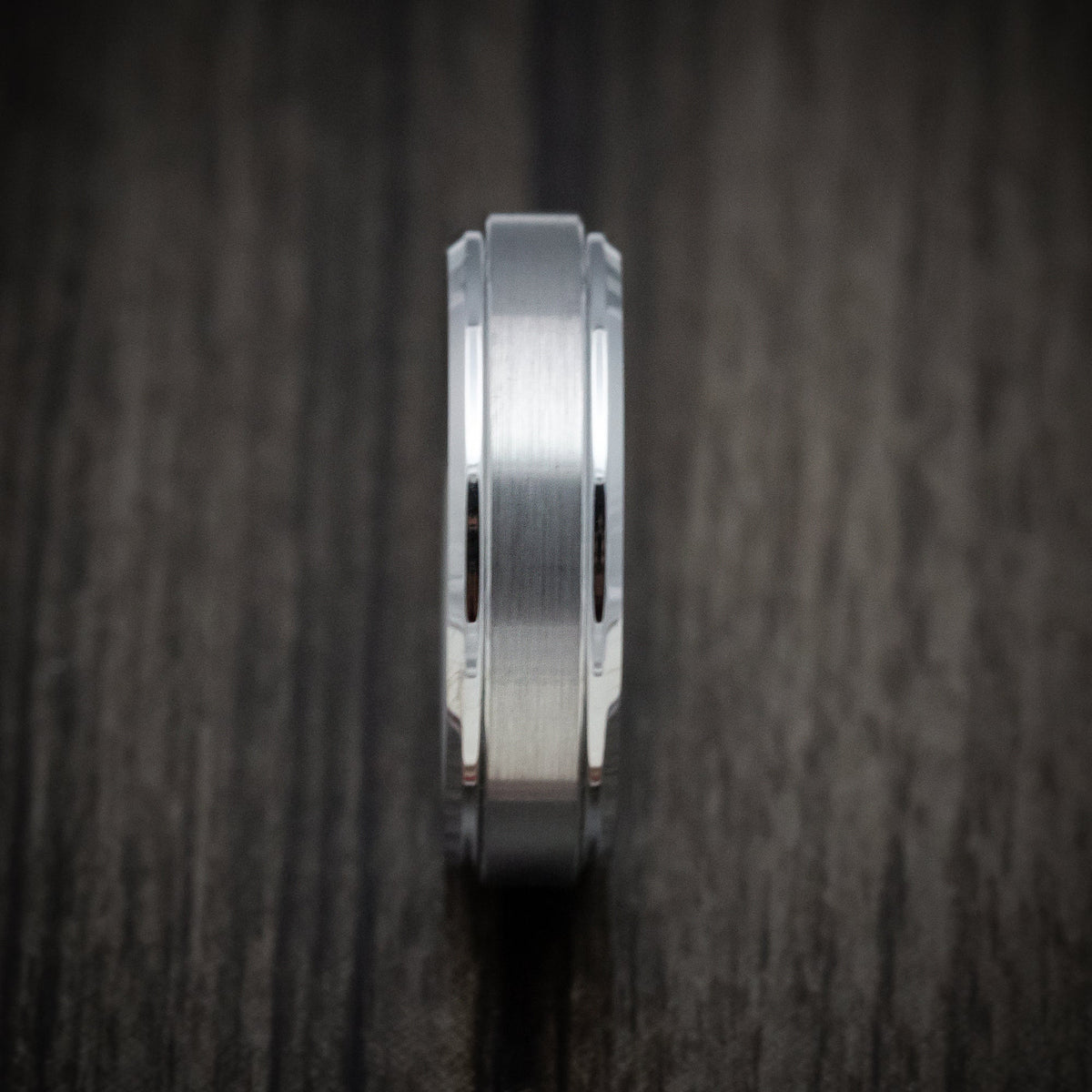 Pioneer XVI - Tungsten Men's Wedding Ring with Satin Finish Band - view 3 - Nura Lab