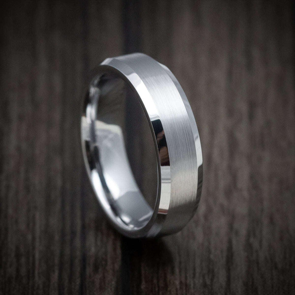 Echelon XVI - Tungsten Men's Wedding Ring with Satin Finish Band - Nura Lab
