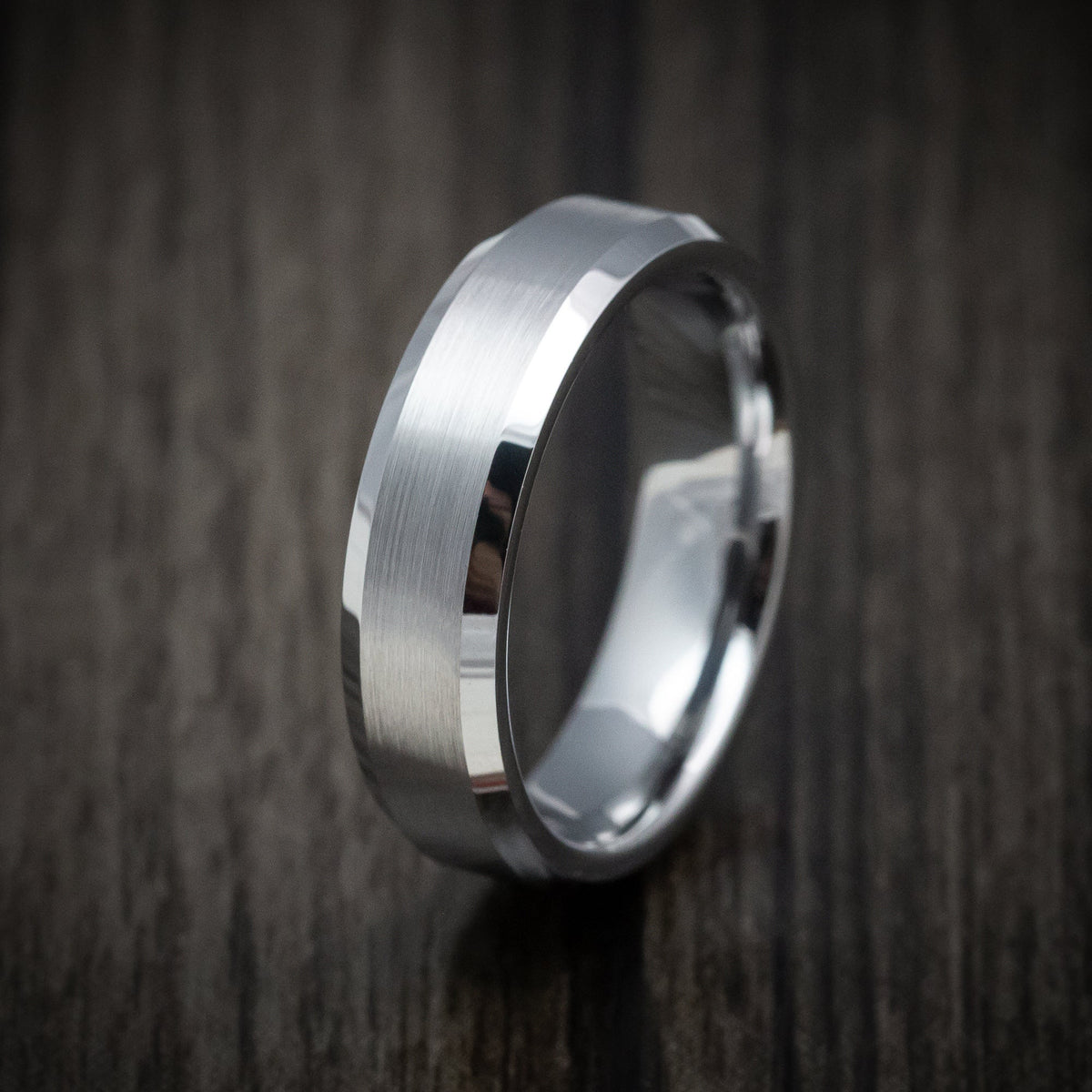 Echelon XVI - Tungsten Men's Wedding Ring with Satin Finish Band - view 4 - Nura Lab