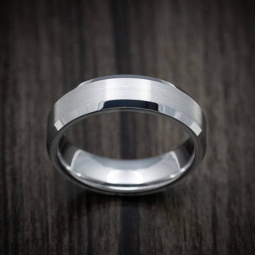 Echelon XVI - Tungsten Men's Wedding Ring with Satin Finish Band - view 2 - Nura Lab