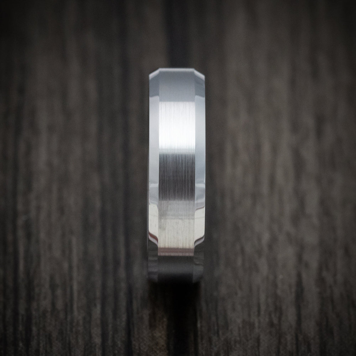 Echelon XVI - Tungsten Men's Wedding Ring with Satin Finish Band - view 3 - Nura Lab