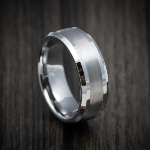 Voyager XVI - Tungsten Men's Wedding Ring with Satin Finish Band - Nura Lab