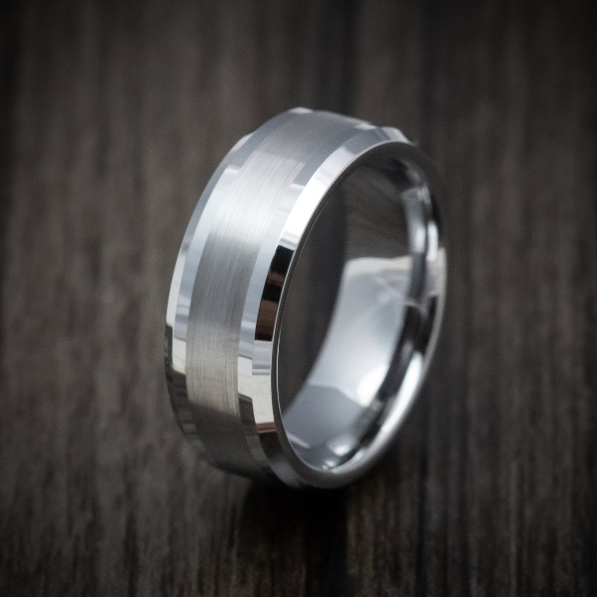 Voyager XVI - Tungsten Men's Wedding Ring with Satin Finish Band - view 4 - Nura Lab
