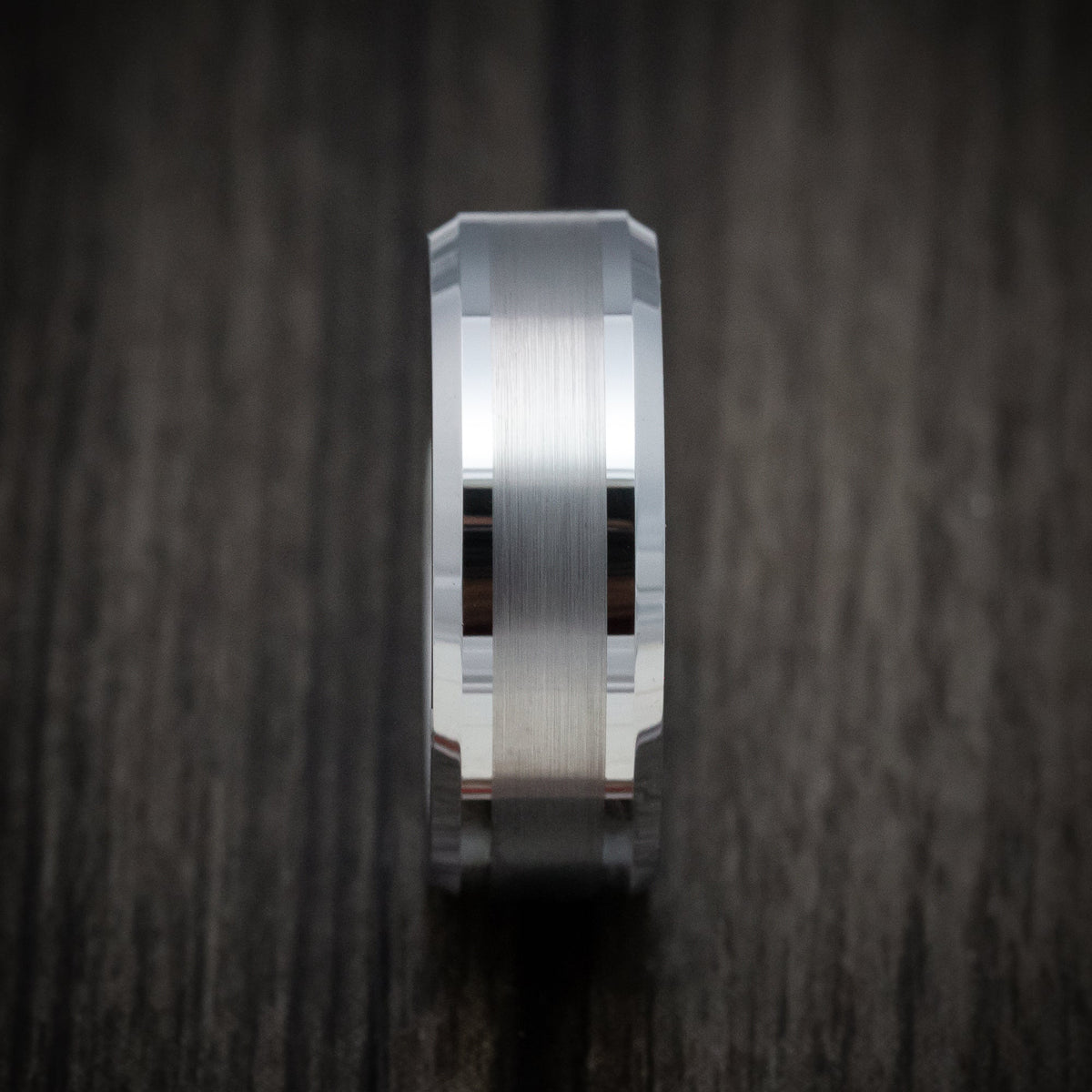 Voyager XVI - Tungsten Men's Wedding Ring with Satin Finish Band - view 3 - Nura Lab