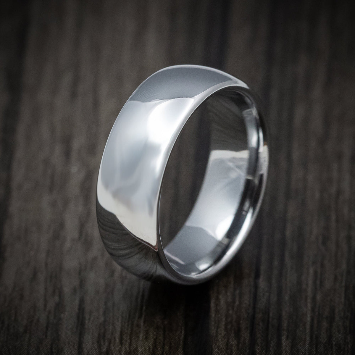 Storm XVI - Tungsten Men's Wedding Ring with Polish Finish Band - view 4 - Nura Lab