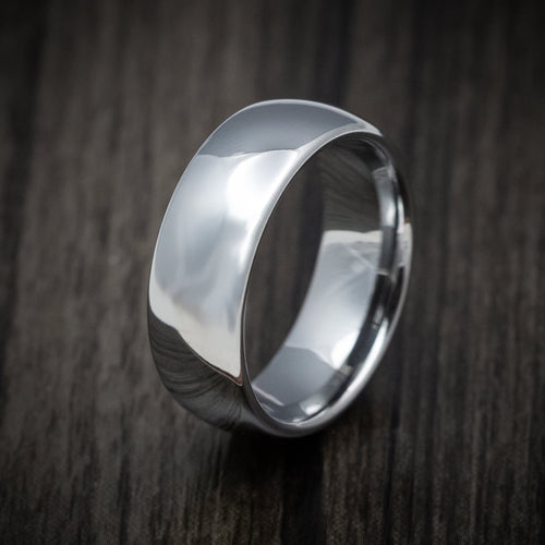 Storm XVI - Tungsten Men's Wedding Ring with Polish Finish Band - view 4 - Nura Lab