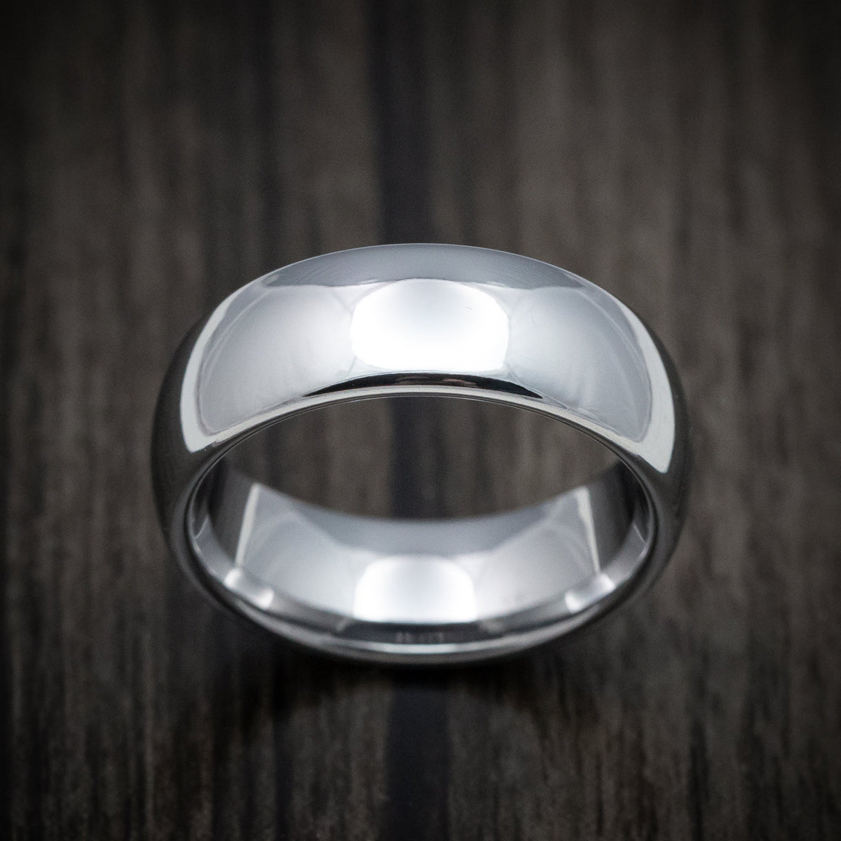 Storm XVI - Tungsten Men's Wedding Ring with Polish Finish Band - view 2 - Nura Lab