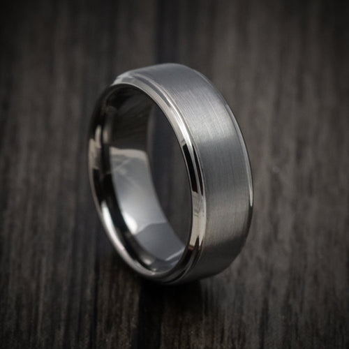 Knight XV - Gunmetal Tungsten Men's Wedding Ring with Satin Finish Band - Nura Lab