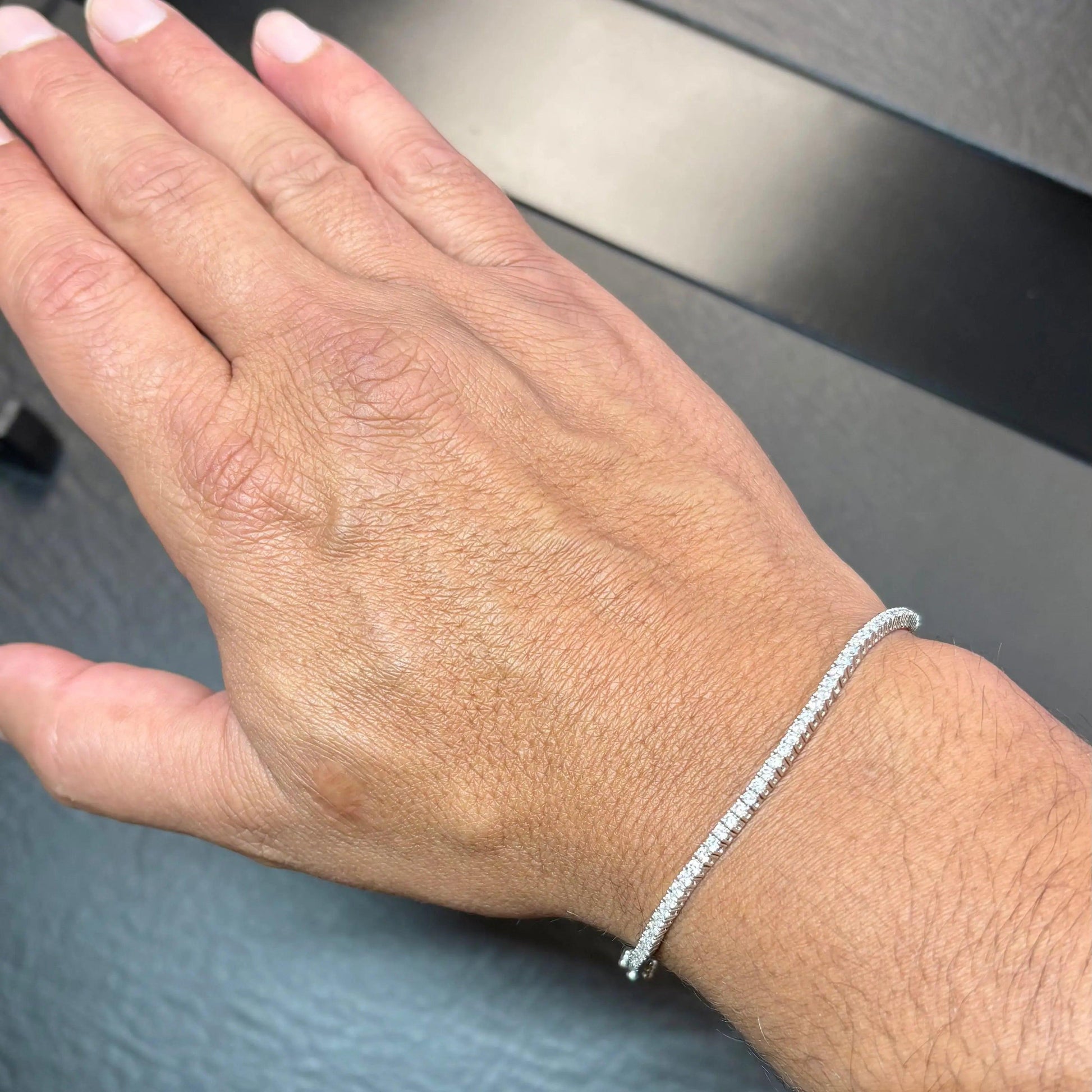 2CT Tennis Bracelet - Lab Moissanite Round Cut Silver Nura Lab