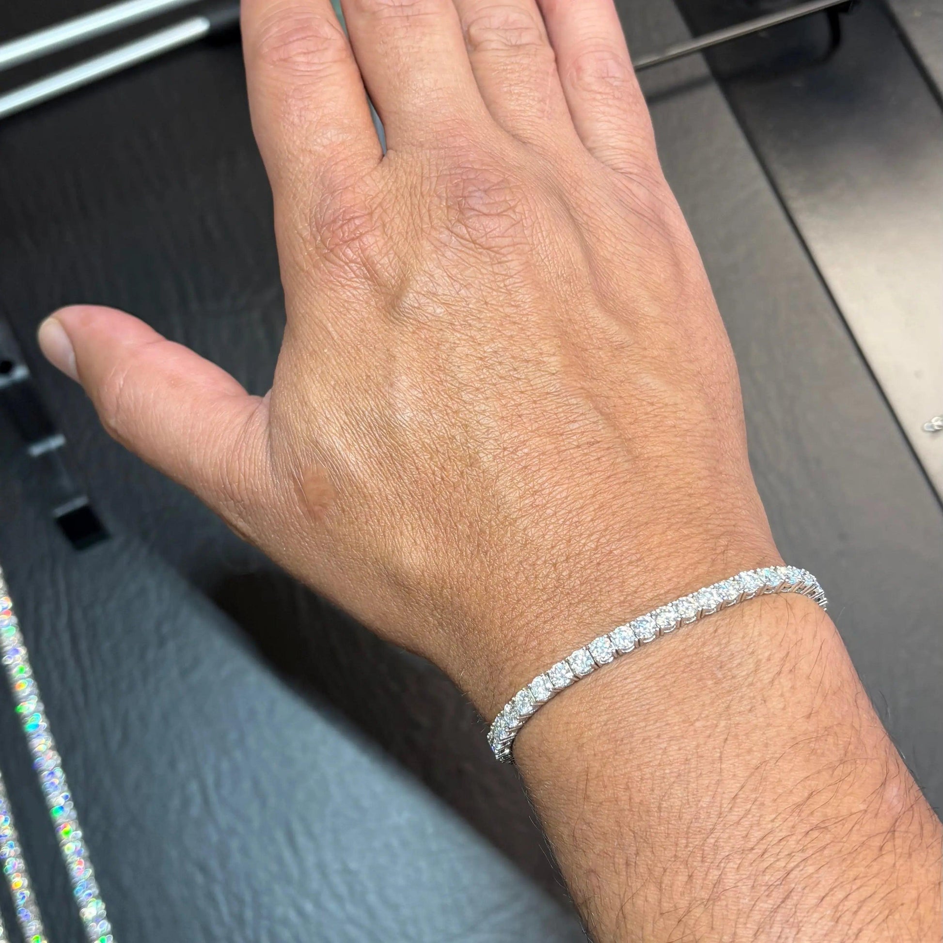 12CT Tennis Bracelet - Lab Moissanite Round Cut in Silver 925 Nura Lab