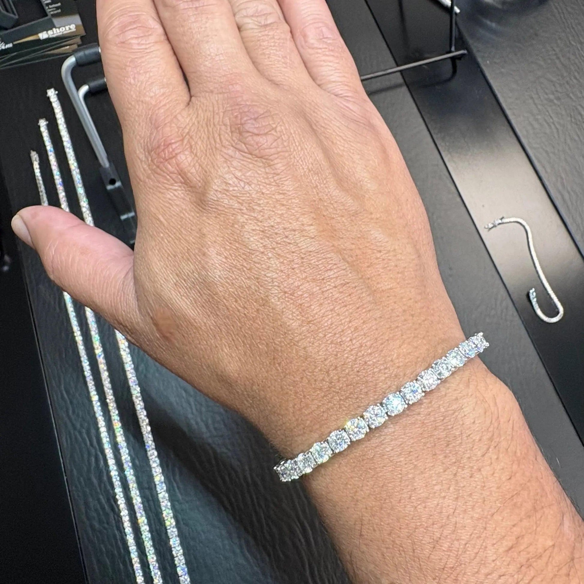 20CT Tennis Bracetet -  Lab Moissanite Round Cut in Silver 925 Nura Lab