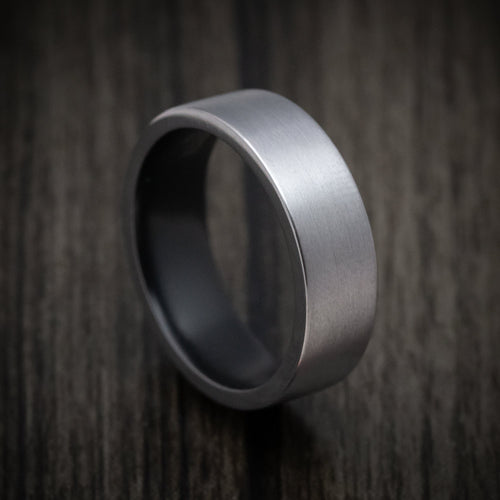 Onyx XIII - Tantalum Men's Wedding Ring with Cerakote Sleeve - Nura Lab