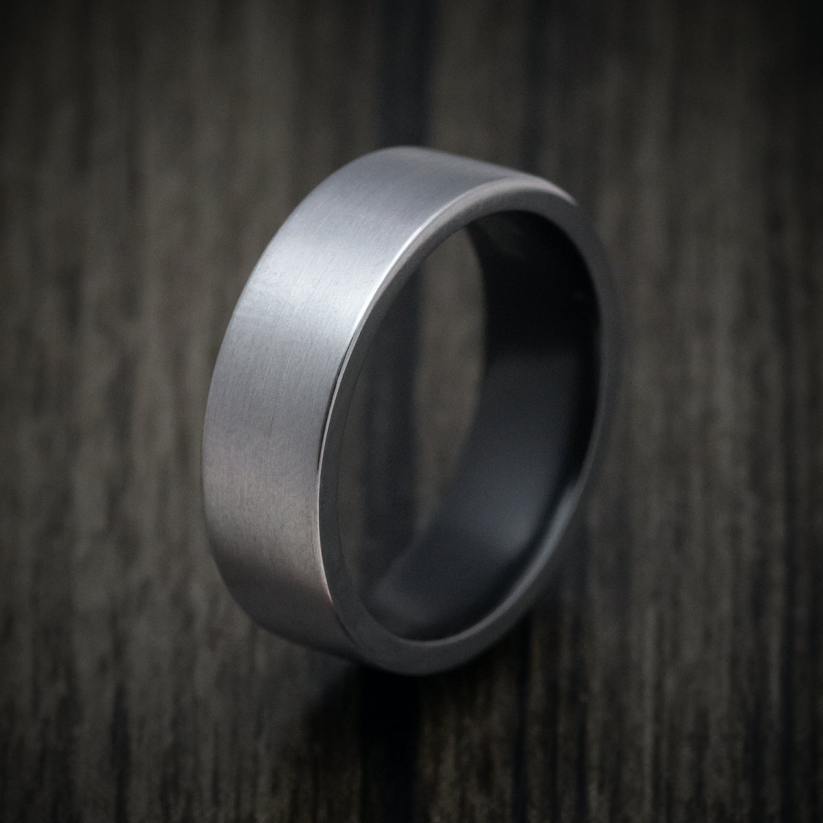 Onyx XIII - Tantalum Men's Wedding Ring with Cerakote Sleeve - view 4 - Nura Lab
