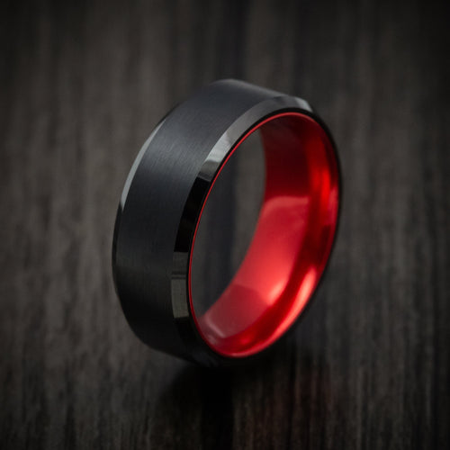 Augustus XV - Tungsten and Anodized Sleeve Wedding Ring - view 4 - Nura Lab