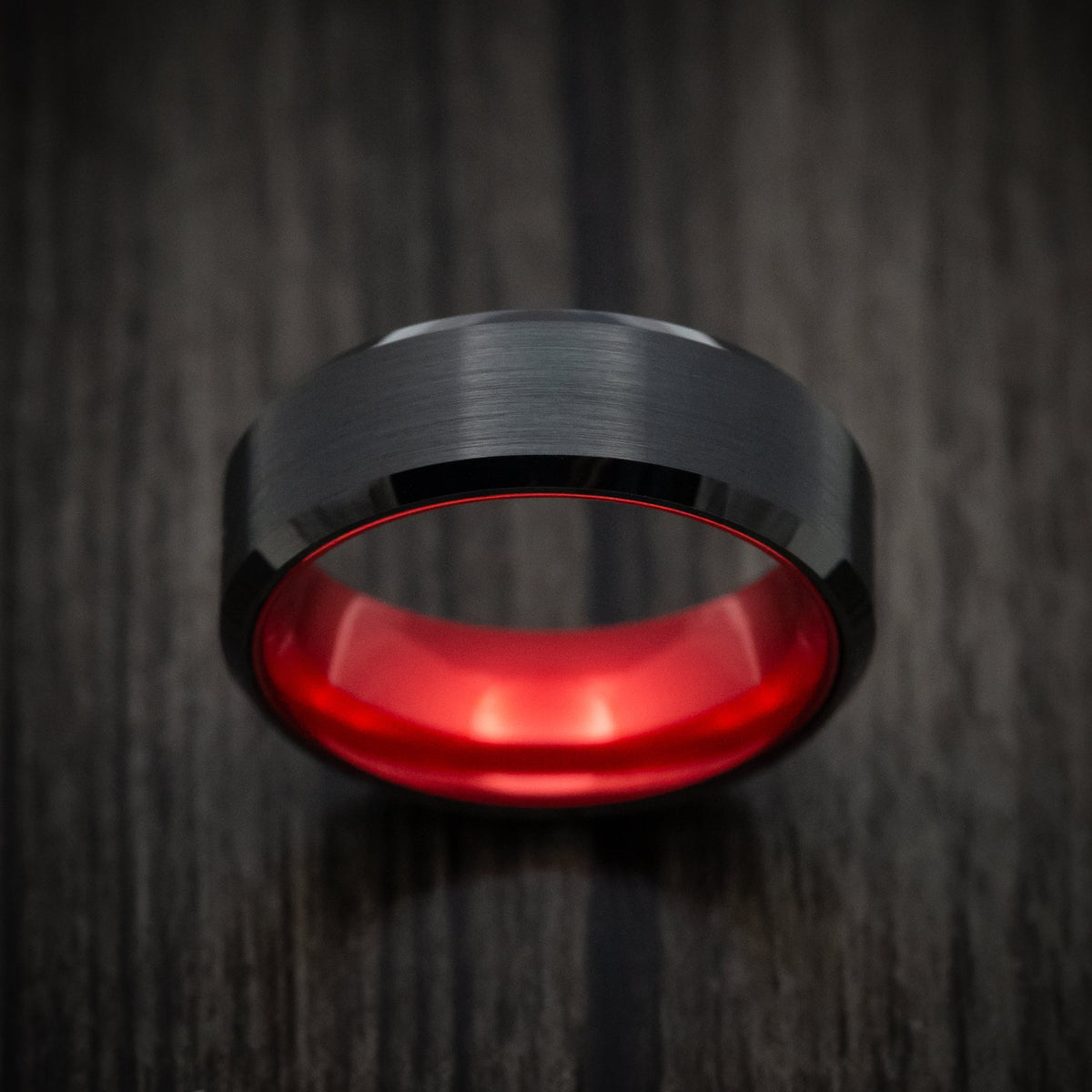 Augustus XV - Tungsten and Anodized Sleeve Wedding Ring - view 2 - Nura Lab