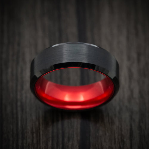 Augustus XV - Tungsten and Anodized Sleeve Wedding Ring - view 2 - Nura Lab