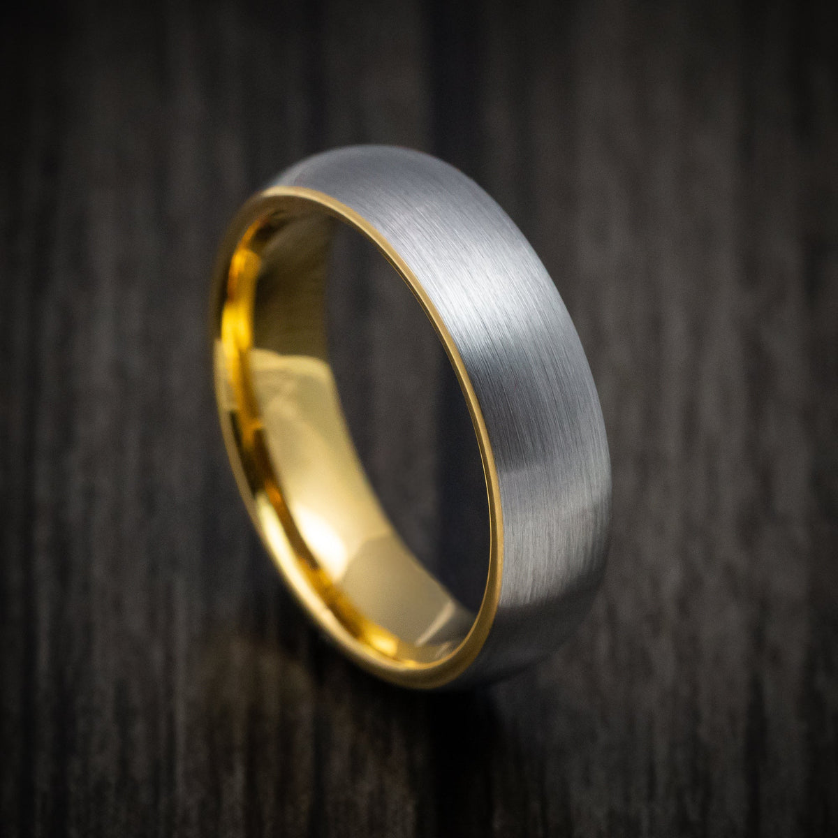 Kauri XV - Tungsten Men's Wedding Ring with Golden Tungsten Sleeve Band - Nura Lab
