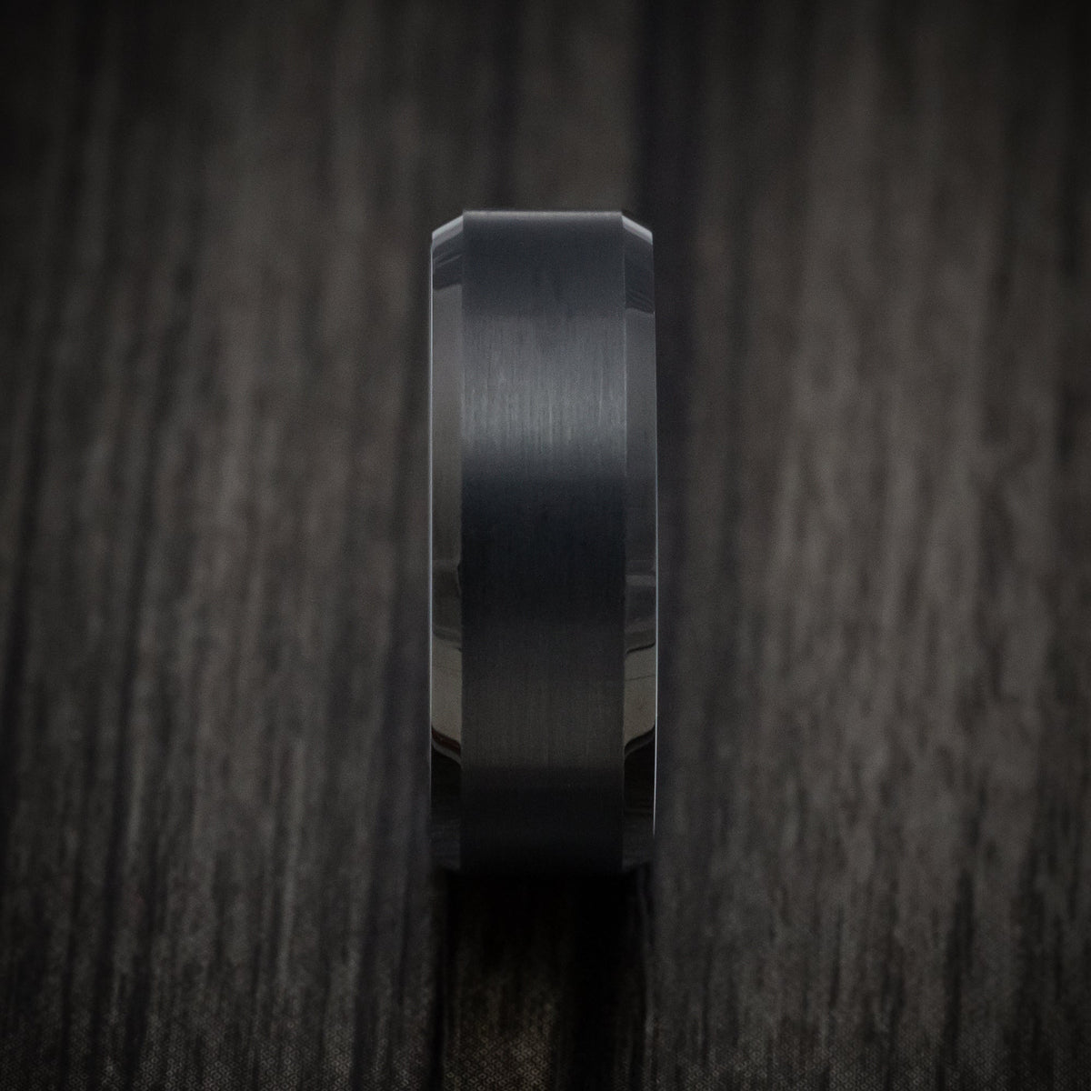 Stronghold XVI - Black Tungsten Men's Wedding Ring with White Ceramic Sleeve Band - view 3 - Nura Lab