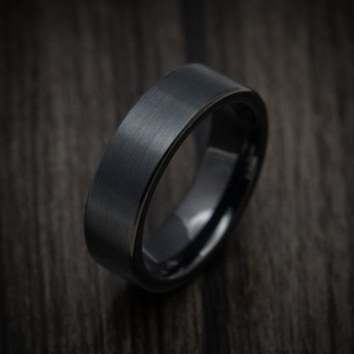 Solstice XV - Black Tungsten Men's Wedding Ring with Satin Finish - view 4 - Nura Lab