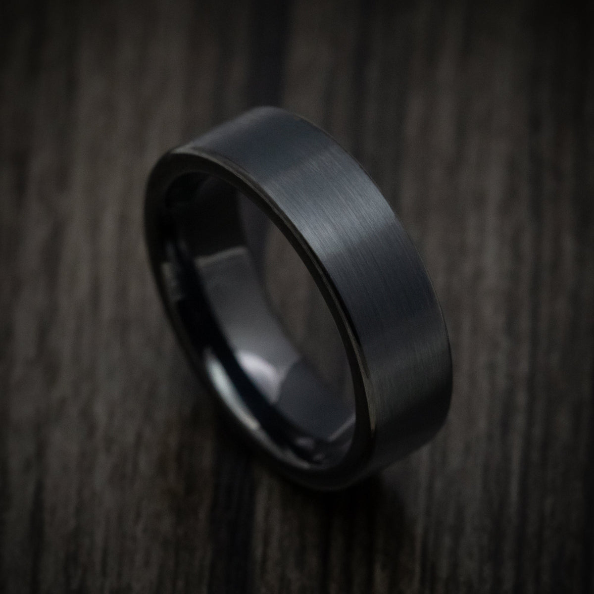 Solstice XV - Black Tungsten Men's Wedding Ring with Satin Finish - Nura Lab