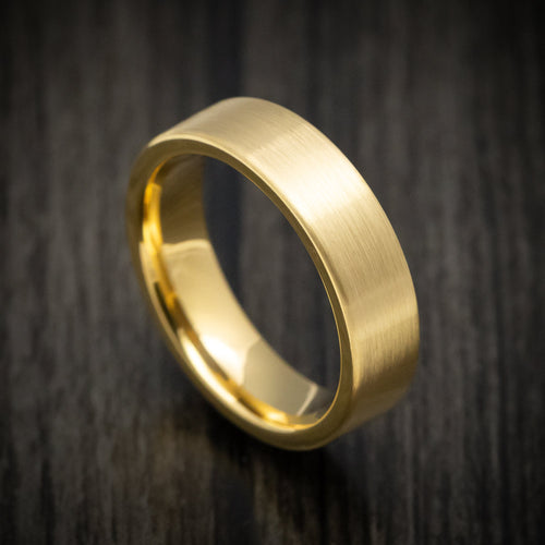 Ranger XV - Golden Tungsten Men's Wedding Ring with Satin Finish - Nura Lab