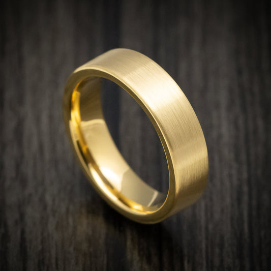 Ranger XV - Golden Tungsten Men's Wedding Ring with Satin Finish - Nura Lab