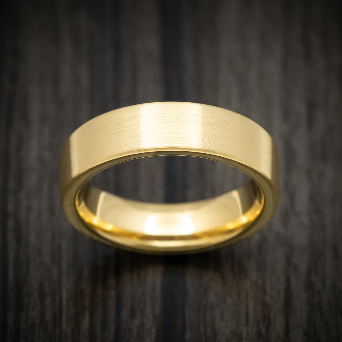 Ranger XV - Golden Tungsten Men's Wedding Ring with Satin Finish - view 2 - Nura Lab