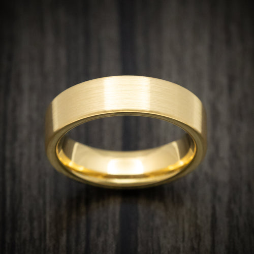 Ranger XV - Golden Tungsten Men's Wedding Ring with Satin Finish - view 2 - Nura Lab