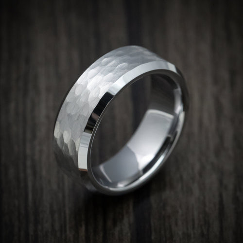 Foundry XVI - Tungsten Men's Wedding Ring with Hammer Finish - view 3 - Nura Lab