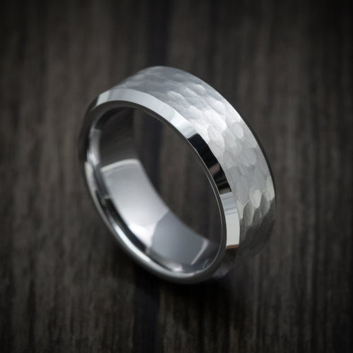 Foundry XVI - Tungsten Men's Wedding Ring with Hammer Finish - Nura Lab