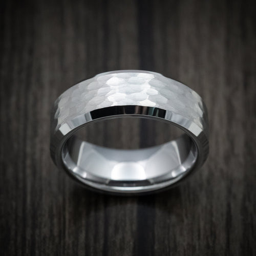 Foundry XVI - Tungsten Men's Wedding Ring with Hammer Finish - view 2 - Nura Lab