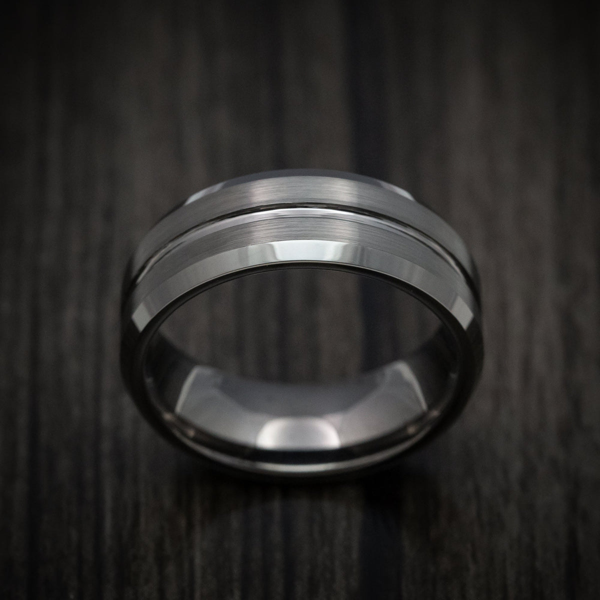 Dusk XV - Tungsten Men's Wedding Ring with Satin Finish - view 2 - Nura Lab