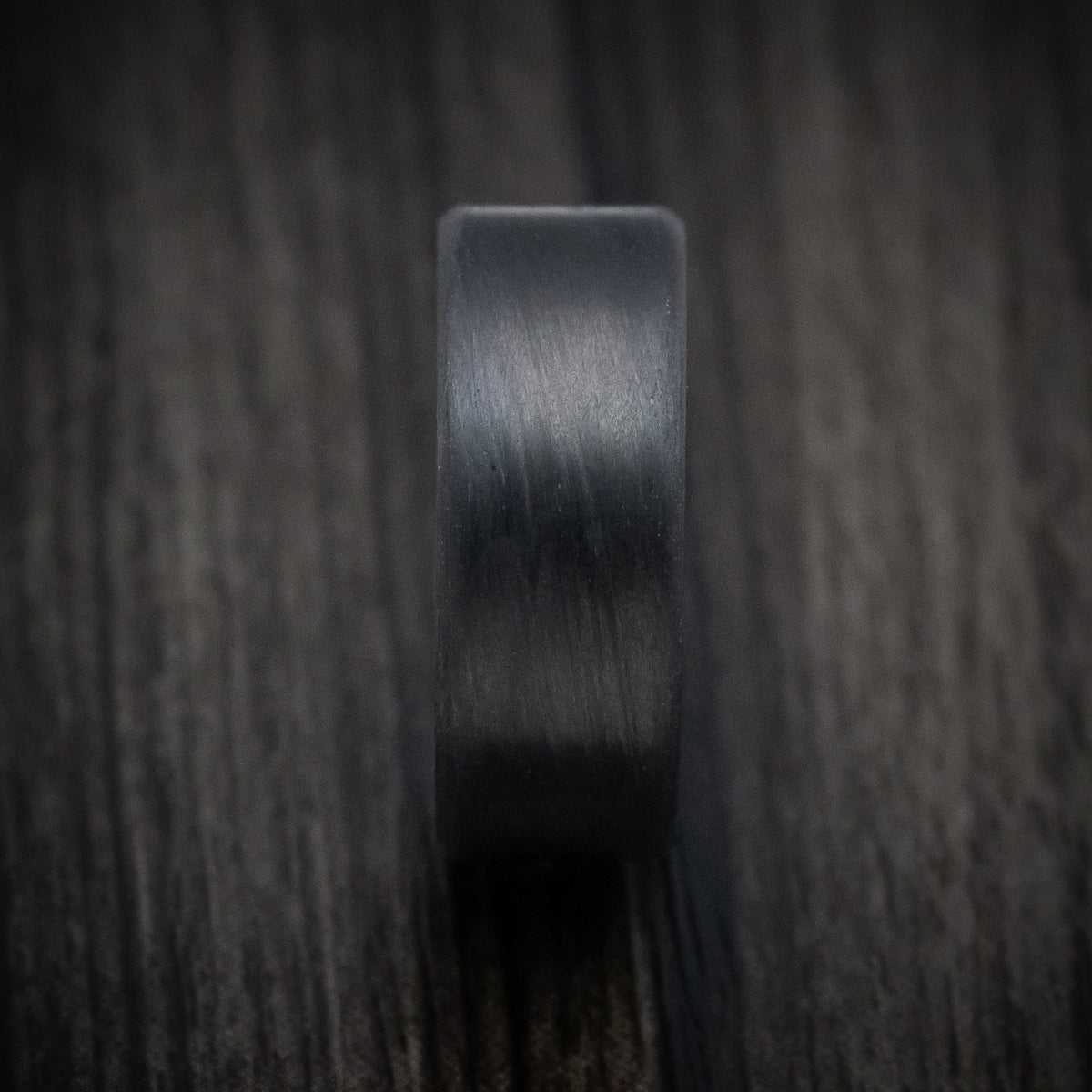 Crown XIV - Carbon Fiber Men's Wedding Ring with Silver Texalium Sleeve - view 3 - Nura Lab