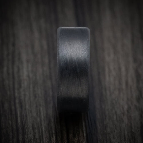 Crown XIV - Carbon Fiber Men's Wedding Ring with Silver Texalium Sleeve - view 3 - Nura Lab