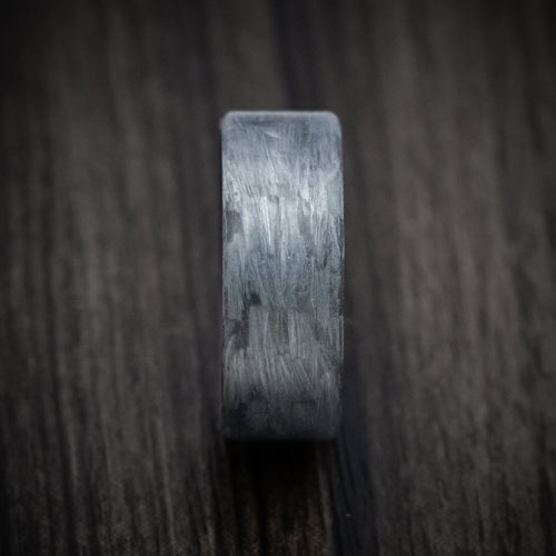 King Arthur XIV - Silver Texalium Men's Wedding Ring with Carbon Fiber Sleeve - view 3 - Nura Lab
