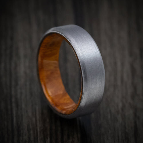 Echelon XII - Tantalum Men's Wedding Ring with Wood Sleeve Band - Nura Lab