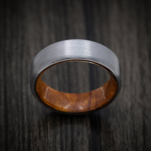 Echelon XII - Tantalum Men's Wedding Ring with Wood Sleeve Band - view 2 - Nura Lab