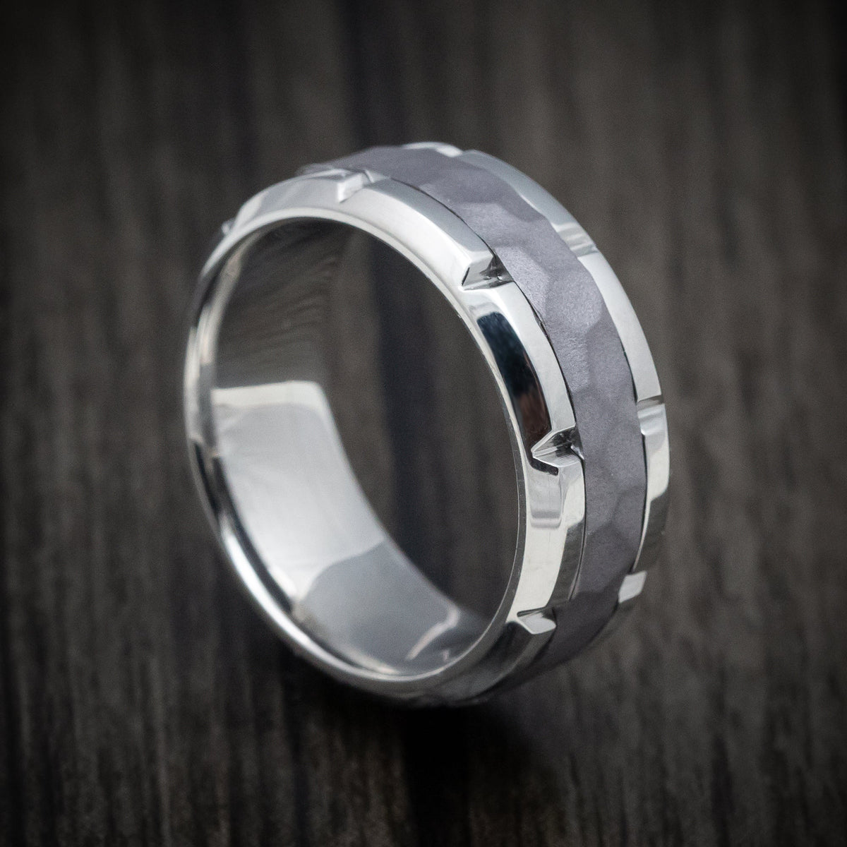 Alpine XIV - White Gold and Tantalum Men's Wedding Ring - Nura Lab