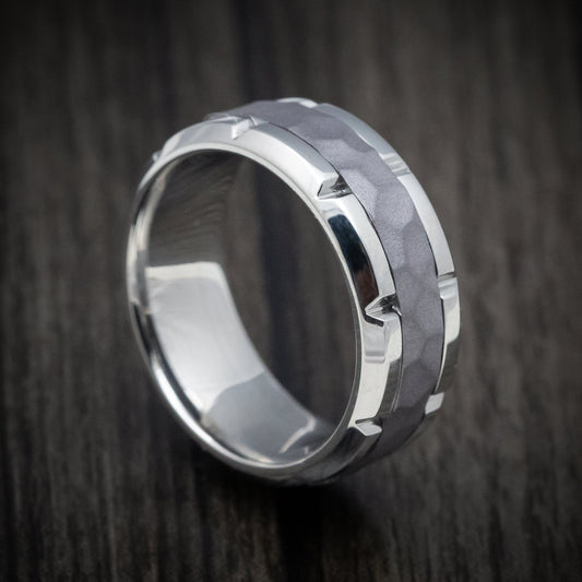 Alpine XIV - White Gold and Tantalum Men's Wedding Ring - Nura Lab
