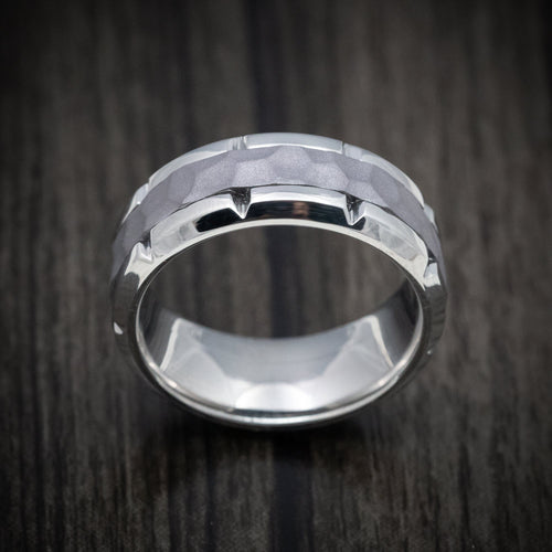 Alpine XIV - White Gold and Tantalum Men's Wedding Ring - view 2 - Nura Lab