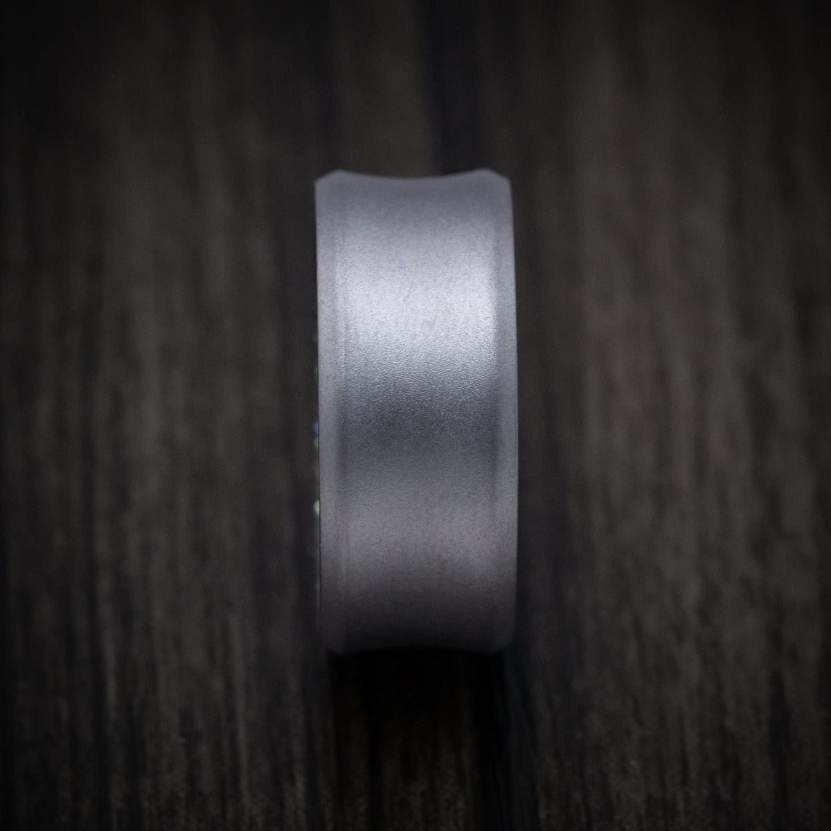 Commander XIII - Tantalum and DiamondCast Sleeve Concave Men's Wedding Ring - view 4 - Nura Lab
