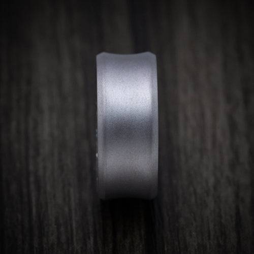 Commander XIII - Tantalum and DiamondCast Sleeve Concave Men's Wedding Ring - view 4 - Nura Lab
