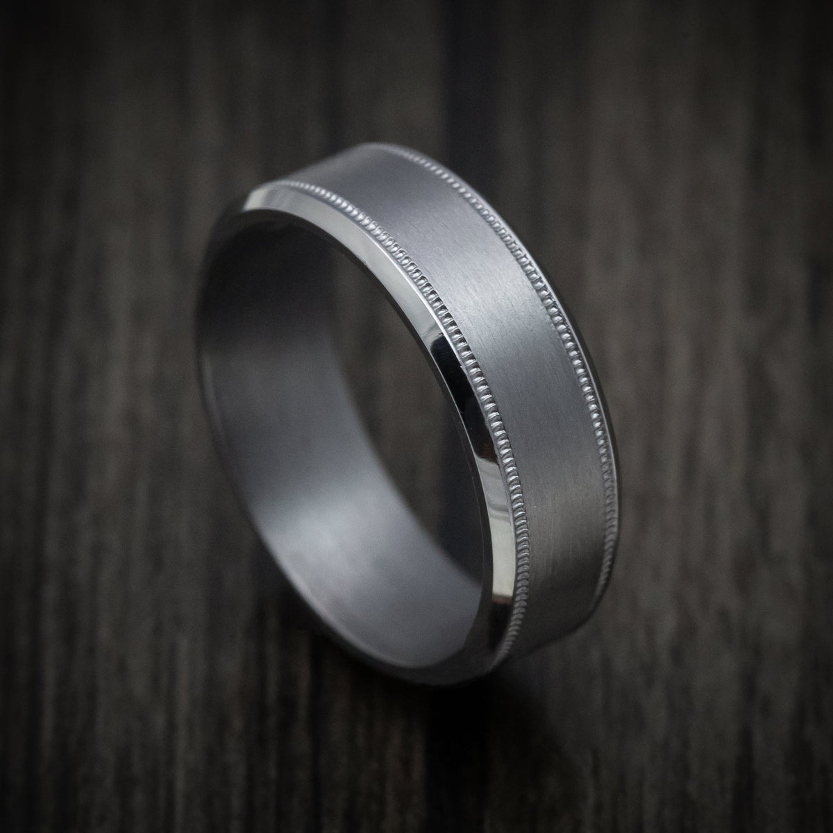 Mariner XIII - Tantalum Band with Millgrain and Satin Finish Men's Wedding Ring - Nura Lab
